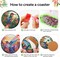 8-Piece Hummingbird Diamond Painting Coaster Set with Holder – DIY Bird Diamond Art Coasters for Adults, Beginner-Friendly Craft Supplies